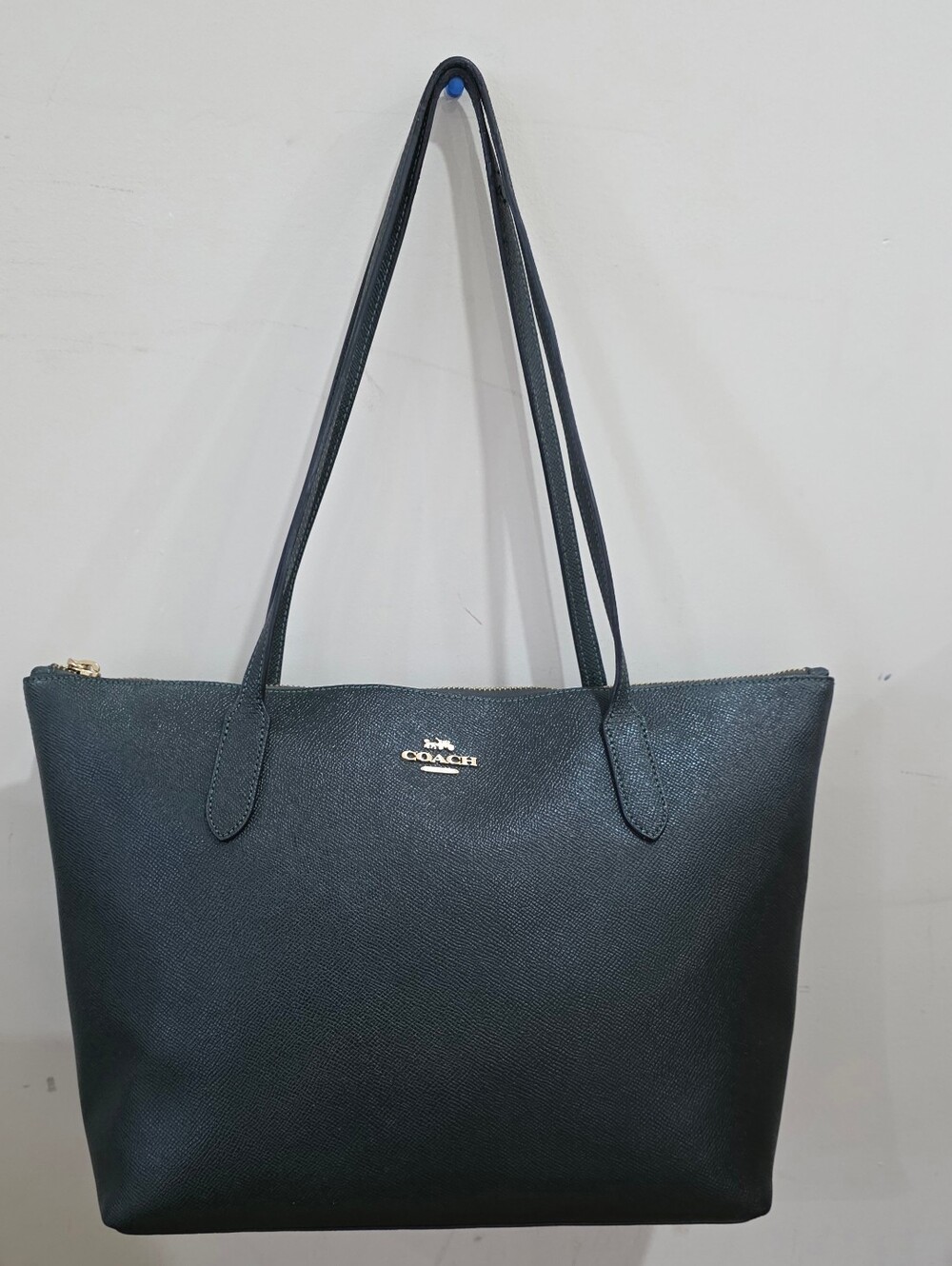 Coach Olive green leather Tote bag